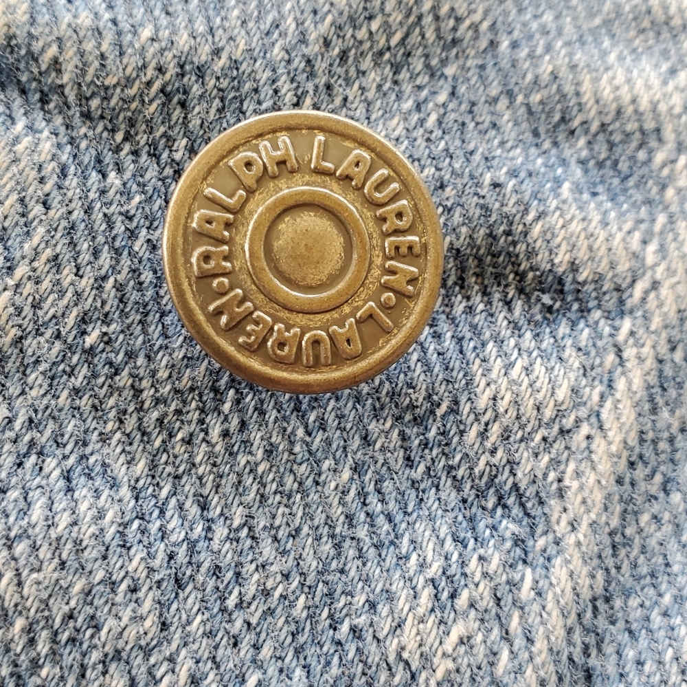 LAUREN RALPH LAUREN WOMEN'S LIGHT WASH DENIM CHORE COAT JACKET MEDIUM - Picture 7 of 9